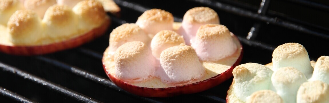 gegrillter Apfel-Marshmallow Rezept von Elbe-Obst aus dem Alten Land